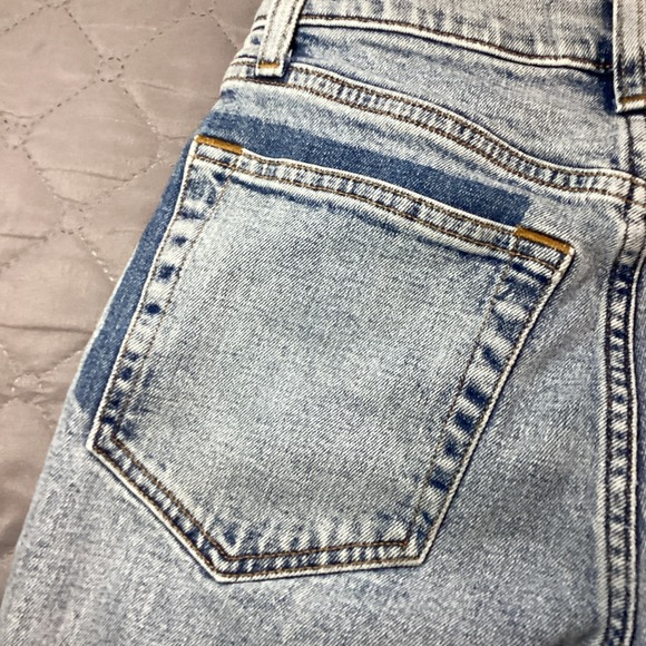 Abercrombie & Fitch The Ankle Straight Ultra High Rise Jeans Patch Size 24/00L - Picture 12 of 16